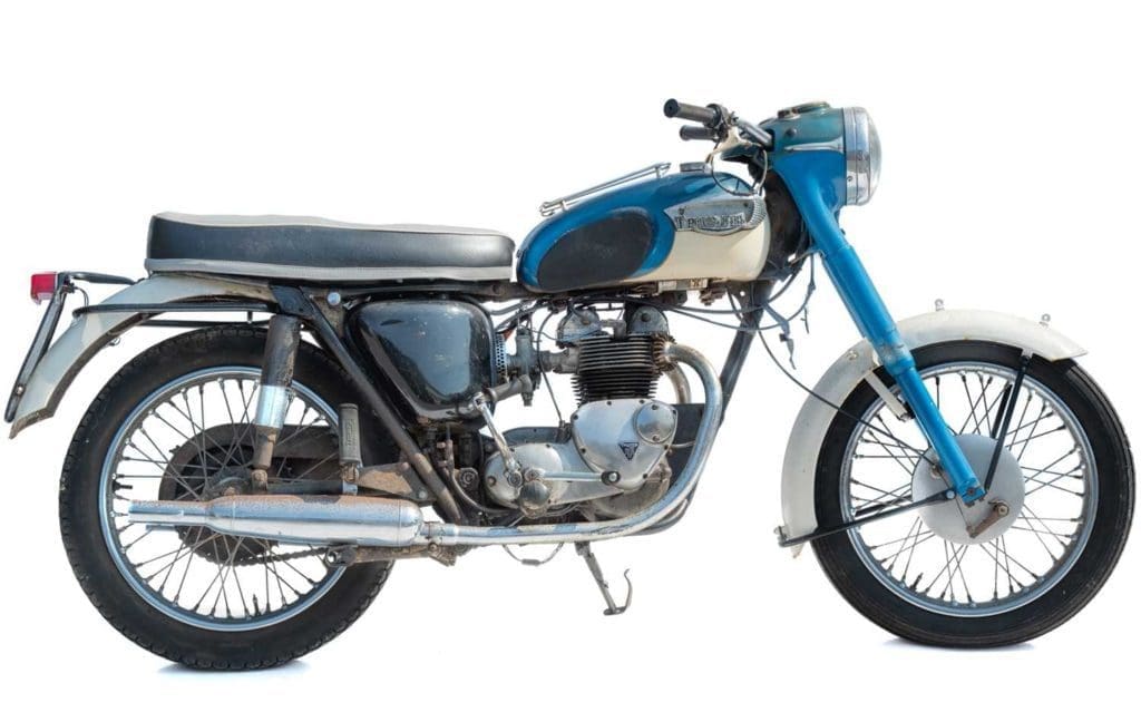 1966 Triumph 3TA 350cc twin-cylinder motorcycle